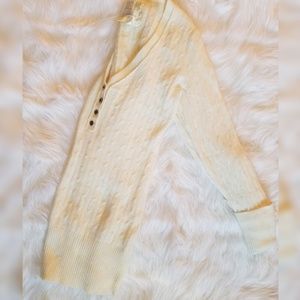 Anthropologie Long Sleeve Angora Top Cream